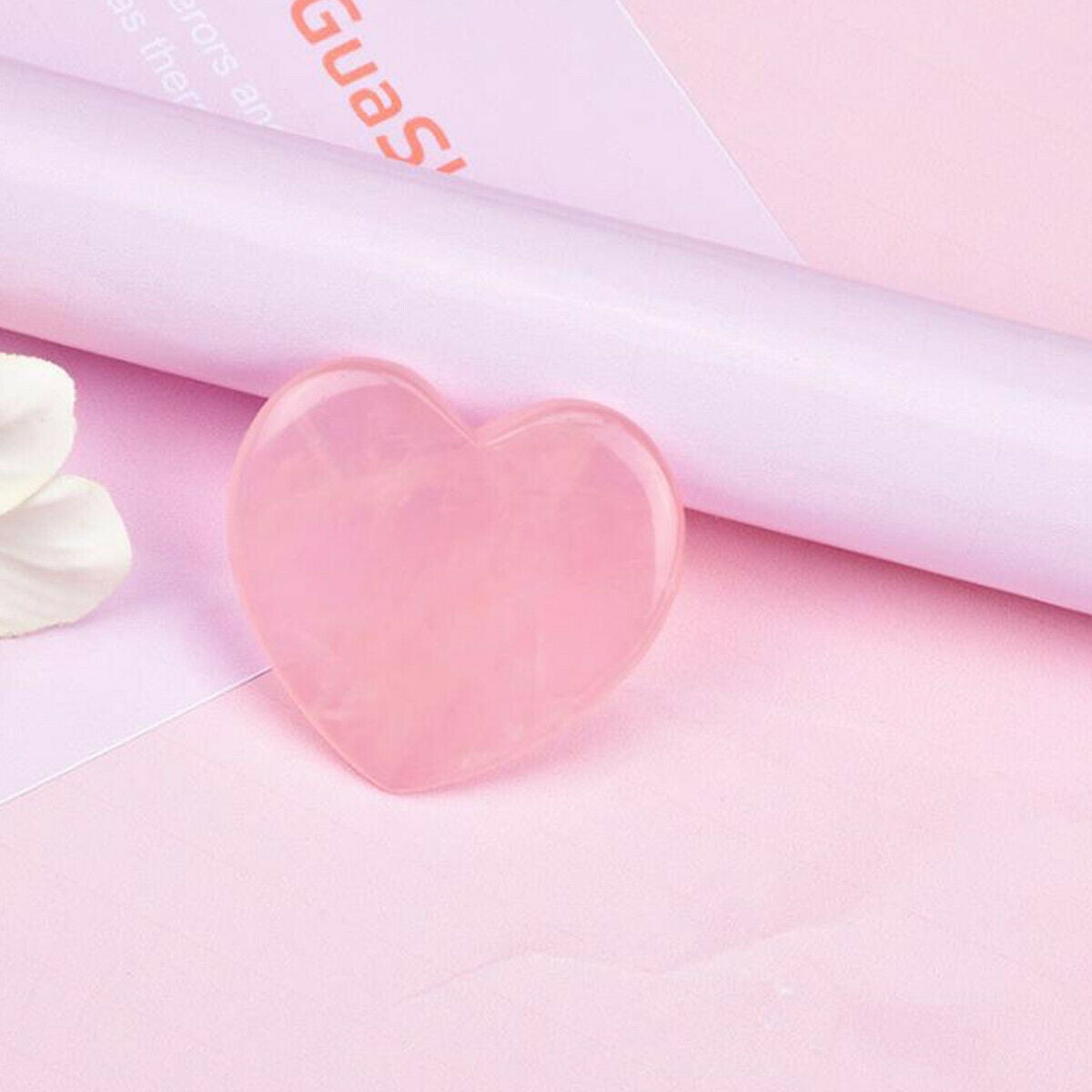 Natural Jade Heart Shape Gua Sha Massager Plate Physical Therapy Scrapping Board