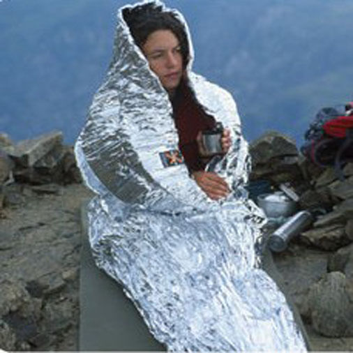 Camping Hiking Emergency Sleeping Blanket+Outdoor Survival Kit Tools Wire Saw