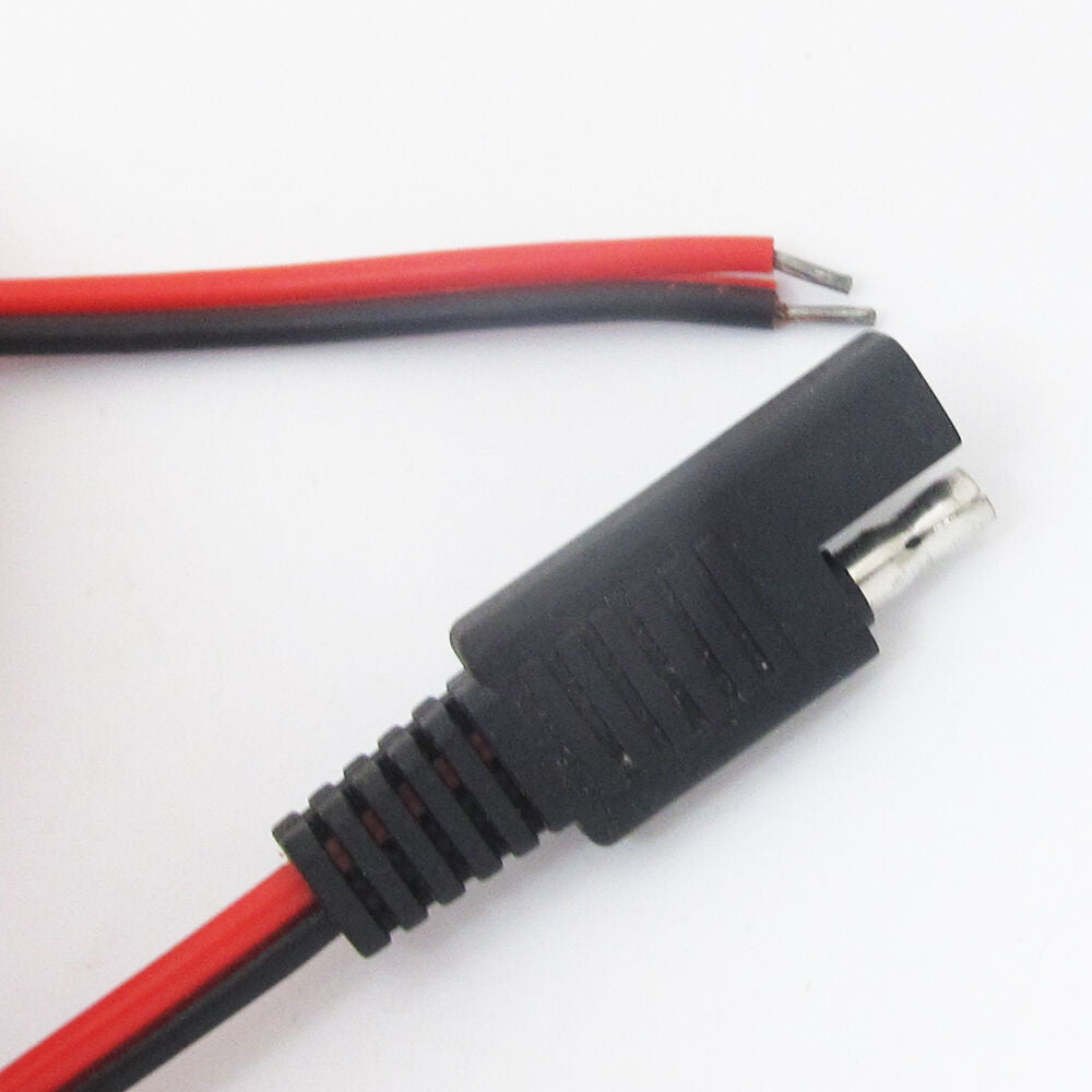 10pcs 50cm/0.5M SAE DC Power Automotive DIY Cable 18AWG Wire Red + Black