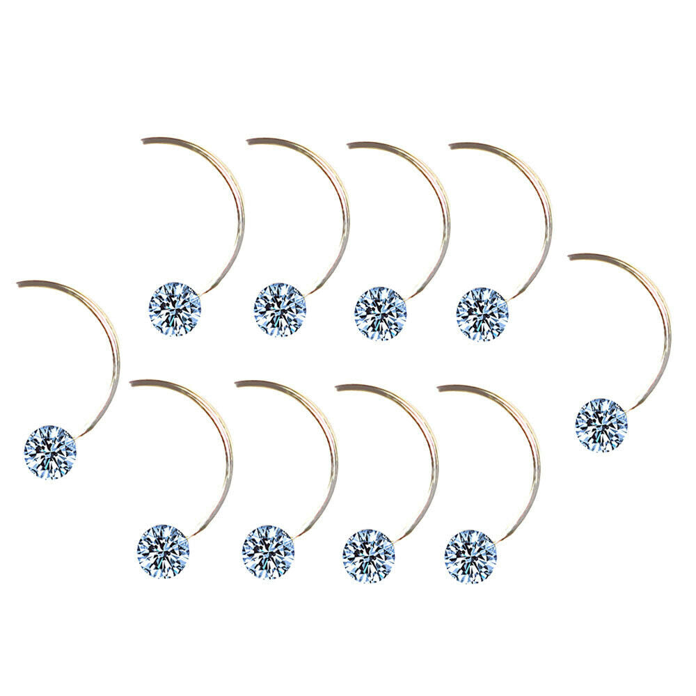 10Pcs Nail Art Tips Rhinestone Glitter Jewelry Decoration Rhinestones 13