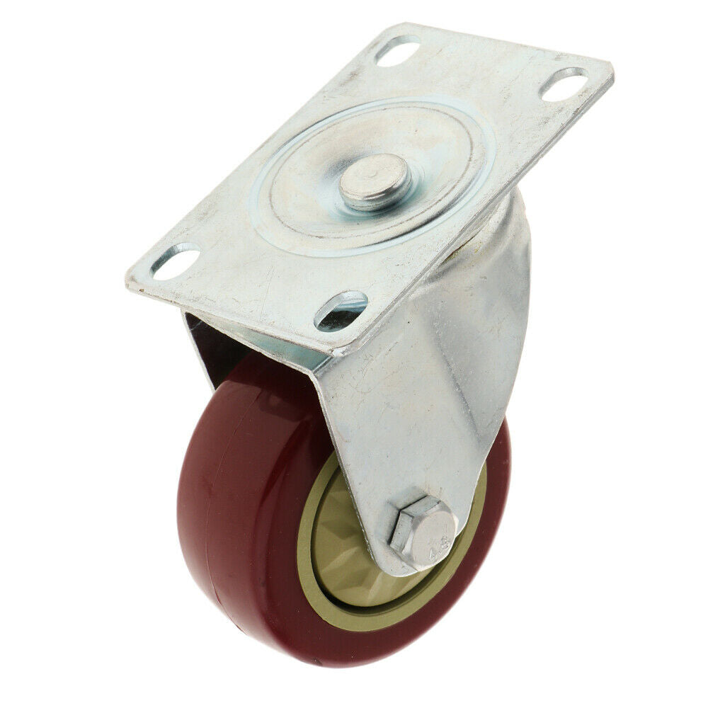 1 Piece 3inch PVC Jujube Wheel Rubber Single Wheel Casters Furniture Casters
