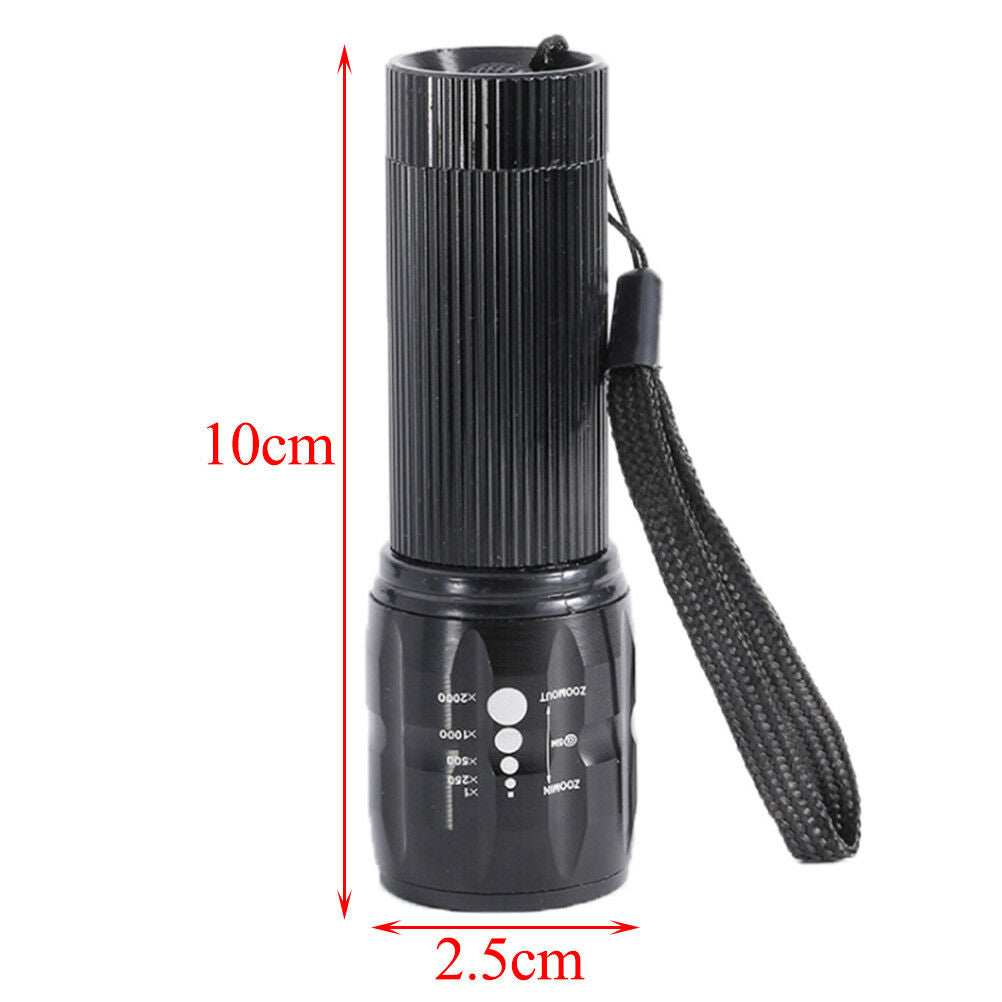 Mini Three-Way Lumen Retractable Focusing Small Hand Led Flashlight Battery A Kt