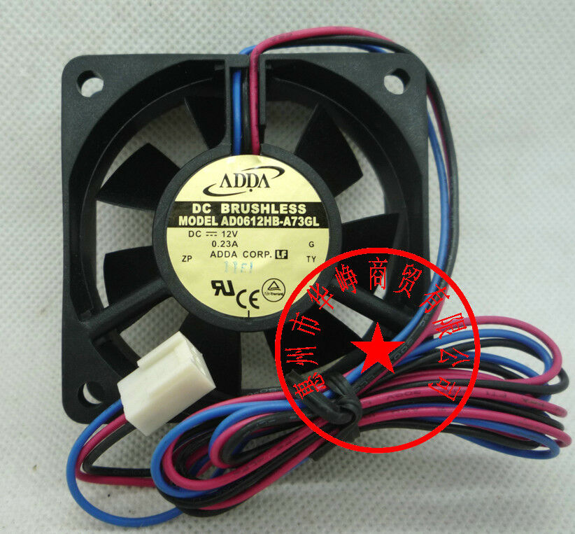 For ADDA DC BRUSHLESS FAN  AD0612HB-A73GL ~ 12V ~ 0.23A (3 wire)