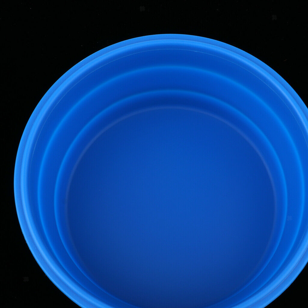 Collapsible Silicone Camping Bowl, Food-grade and BPA-free 400ml Blue