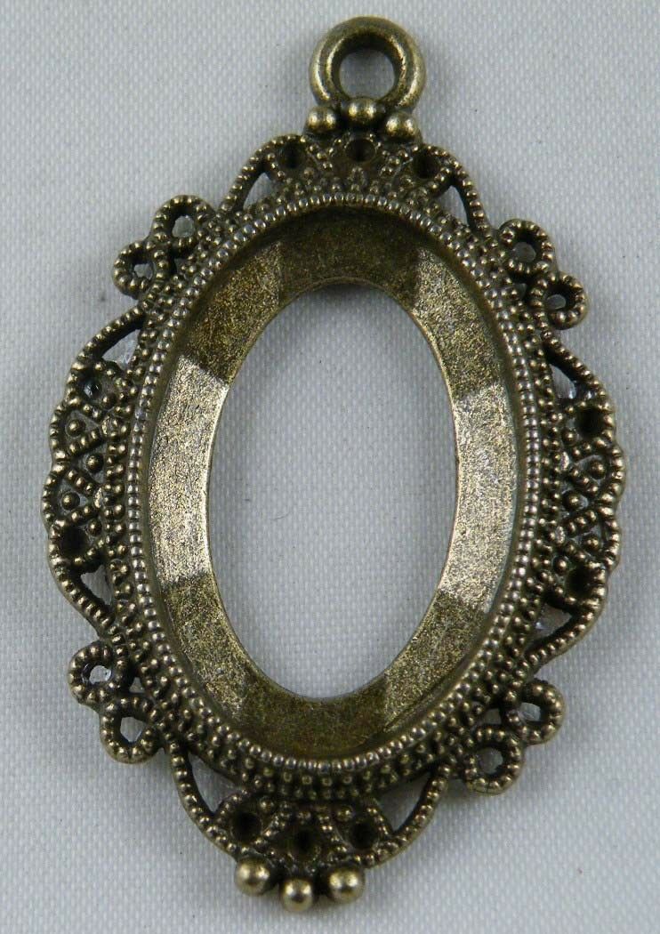 6pcs Bronze Color Photo Frame Charms 51x32mm 11285
