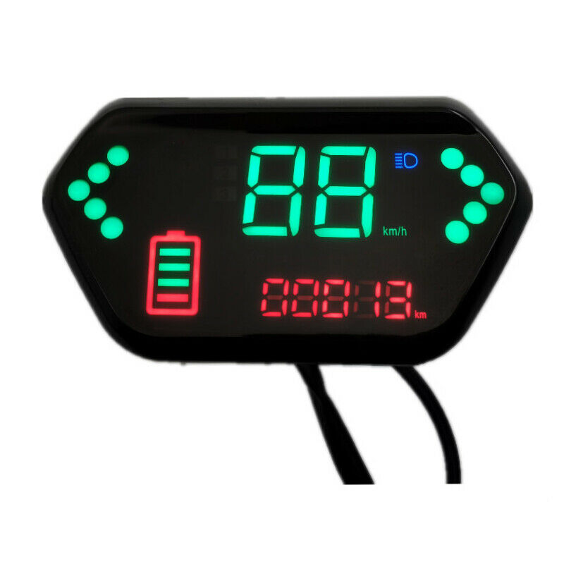 48V/60V/72V Electric Scooter LED Display Instrument + Bracket Speed Indicator