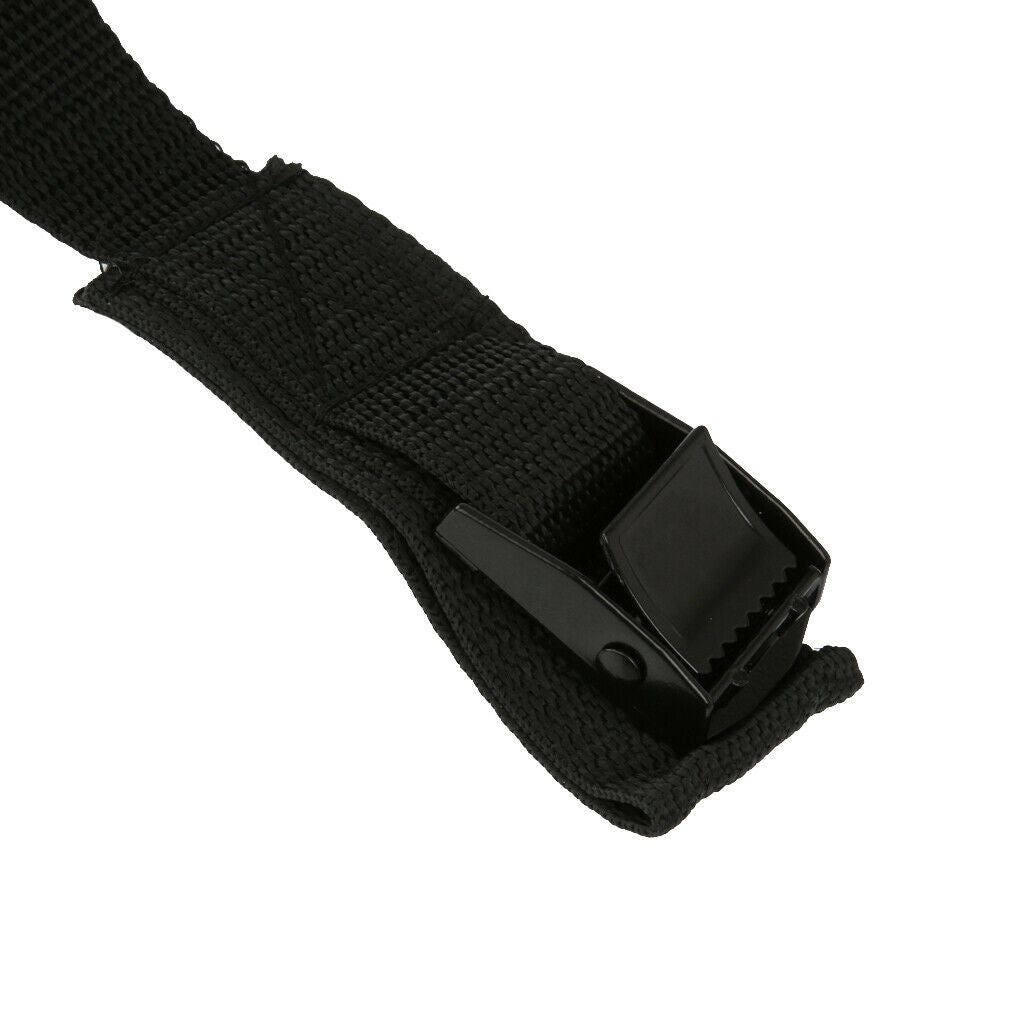 Pair Tie Down Strap 3.8m Length 25mm Wide for Roof Rack Kayak Canoe Black