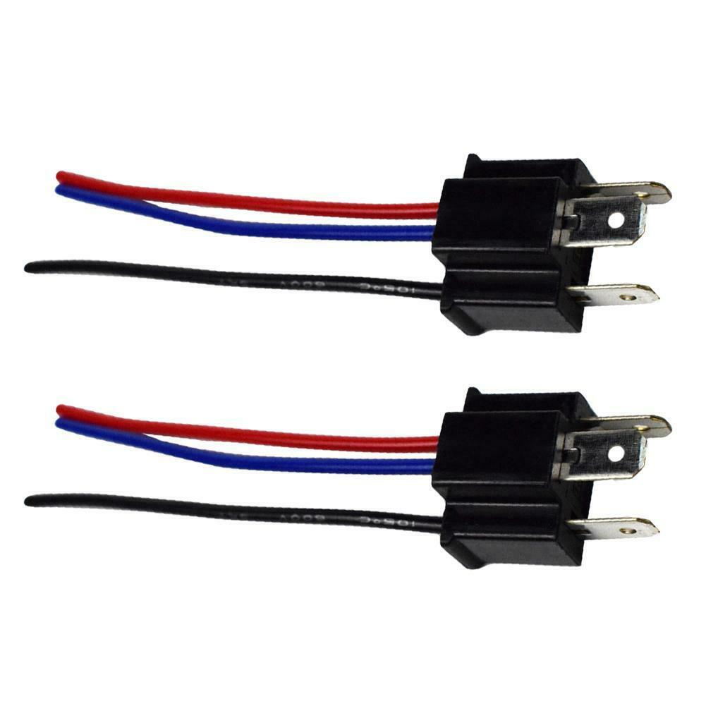 1 Pair 9003 H4 Bulb Socket Male Adapter Connector for Headlight Fog Lamp
