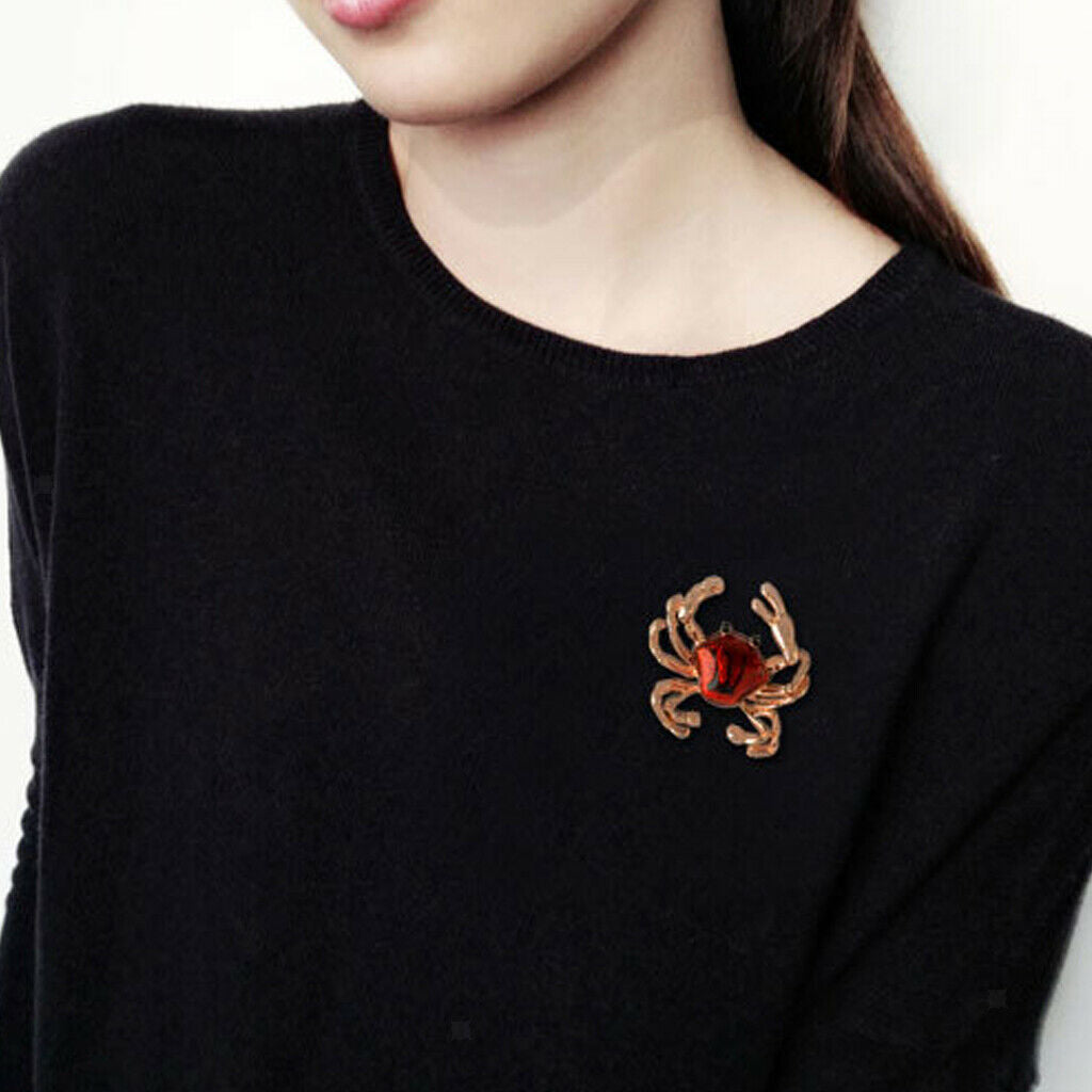 Women Fashion Animal Brooch Pins Insect Breastpins Wedding Jewelry Red