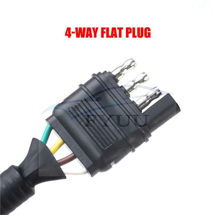 4-Way Flat to 7 Pin Trailer Truck Electric Converter Adaptor Tow Bar Plug Tool