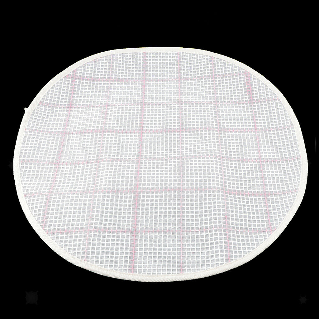 White Latch Hook Rug Canvas Carpet Mat Tapestry Making Home Orament 18''
