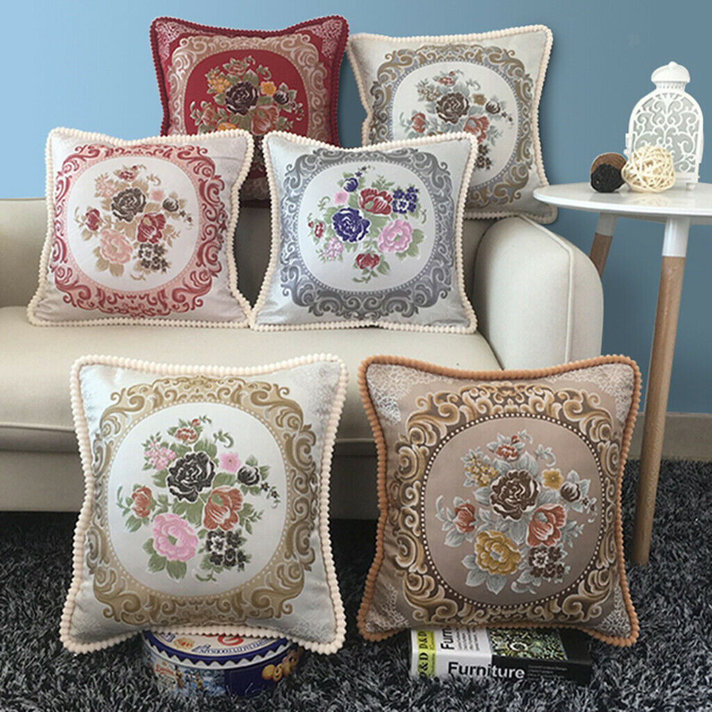 48x48cm Chinese Peony Embroidery Throw Pillow Cushion for Sofa Color_2