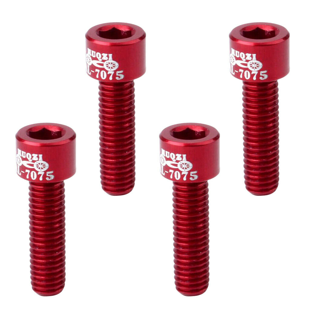 16Pcs CNC Aluminum Alloy Road Bike M5x17mm Bicycle Handlebar Stem Bolts