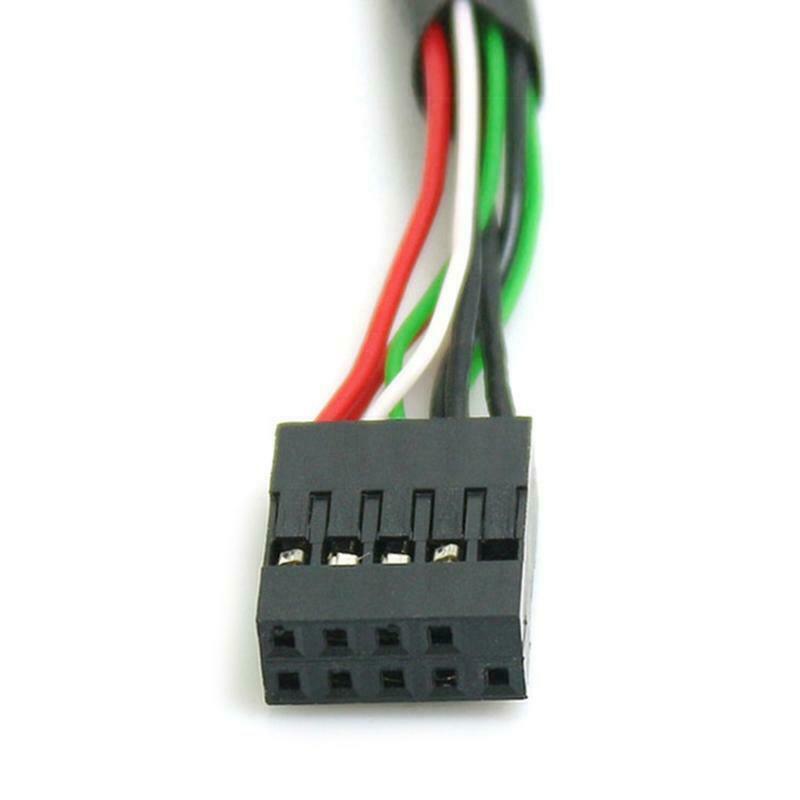 Dual USB Extension Cable 30cm Motherboard 9Pin to Dual USB 2.0 Extension Cable