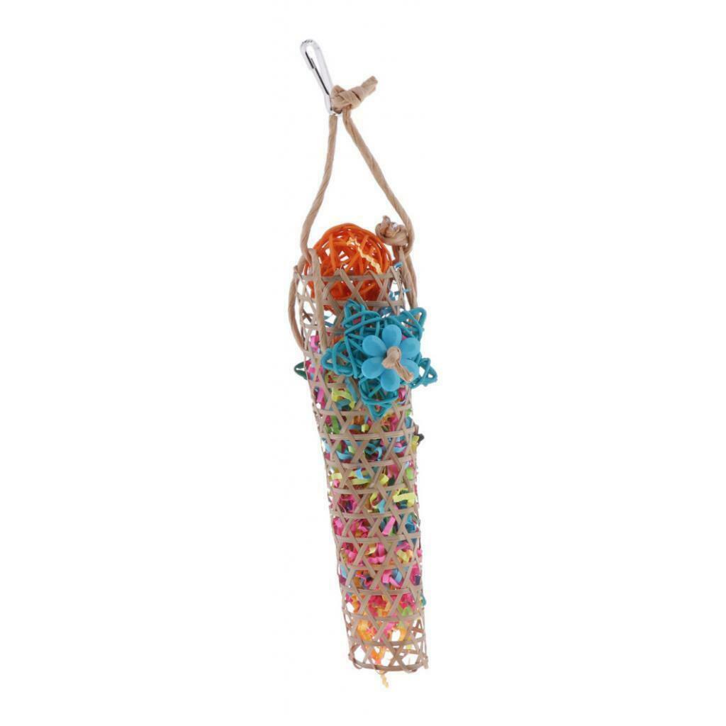 2x Parrots Chew Forgaing Toys w/ Bell For Bird Macaws Cockatoo Birds Macaws