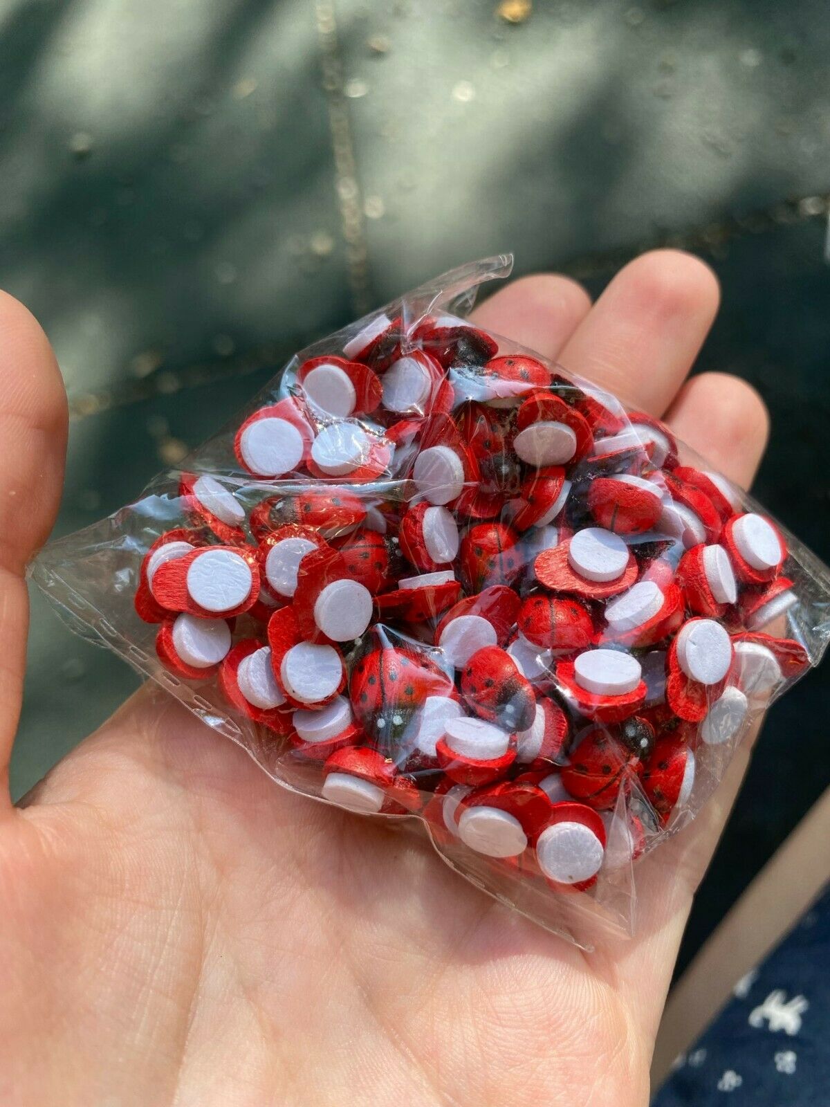 100pcs/lot Mini Cabochon Ladybug Fairy Garden Miniatures Garden Ornament Crafts