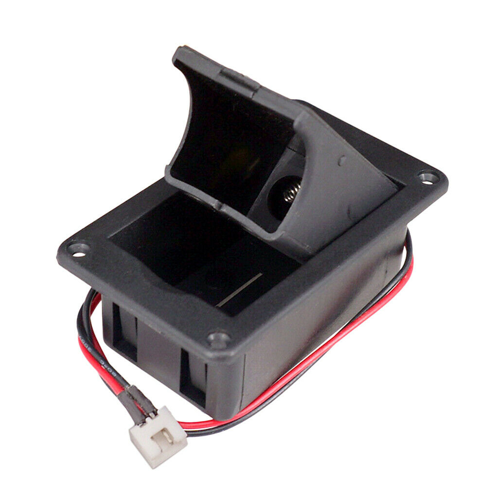 9V battery box for active guitar bass with contact spring & 2-pin plug