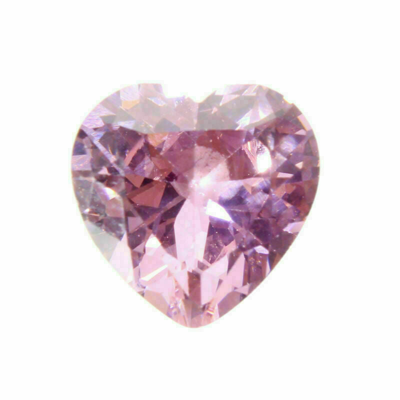 10x10mm Light Pink Sapphire Heart Shaped Faceted Cut VVS Loose Gems Gift 5.51ct