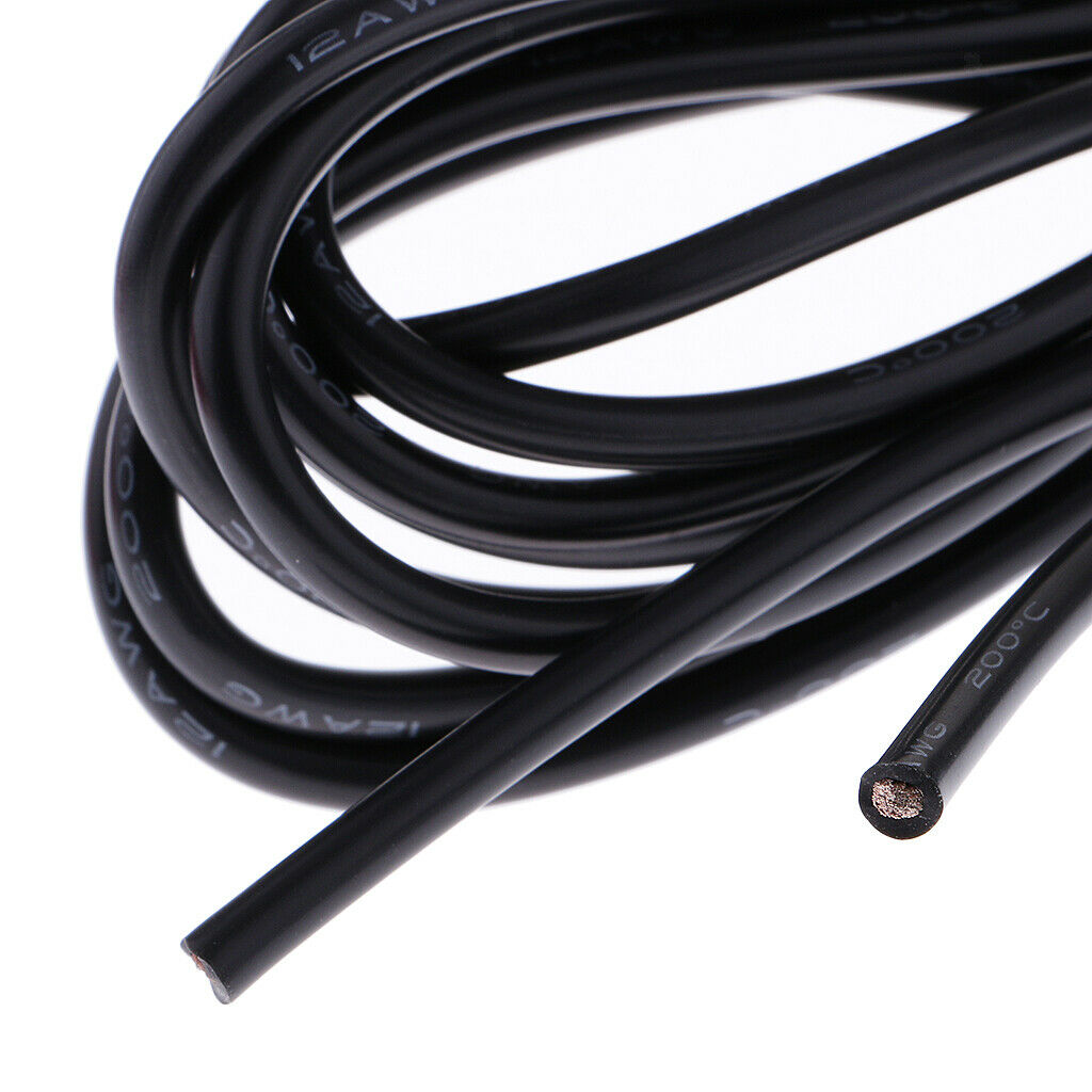 Super Flexible High Temperature Resistant Silicone Wire Black and Red 12AWG