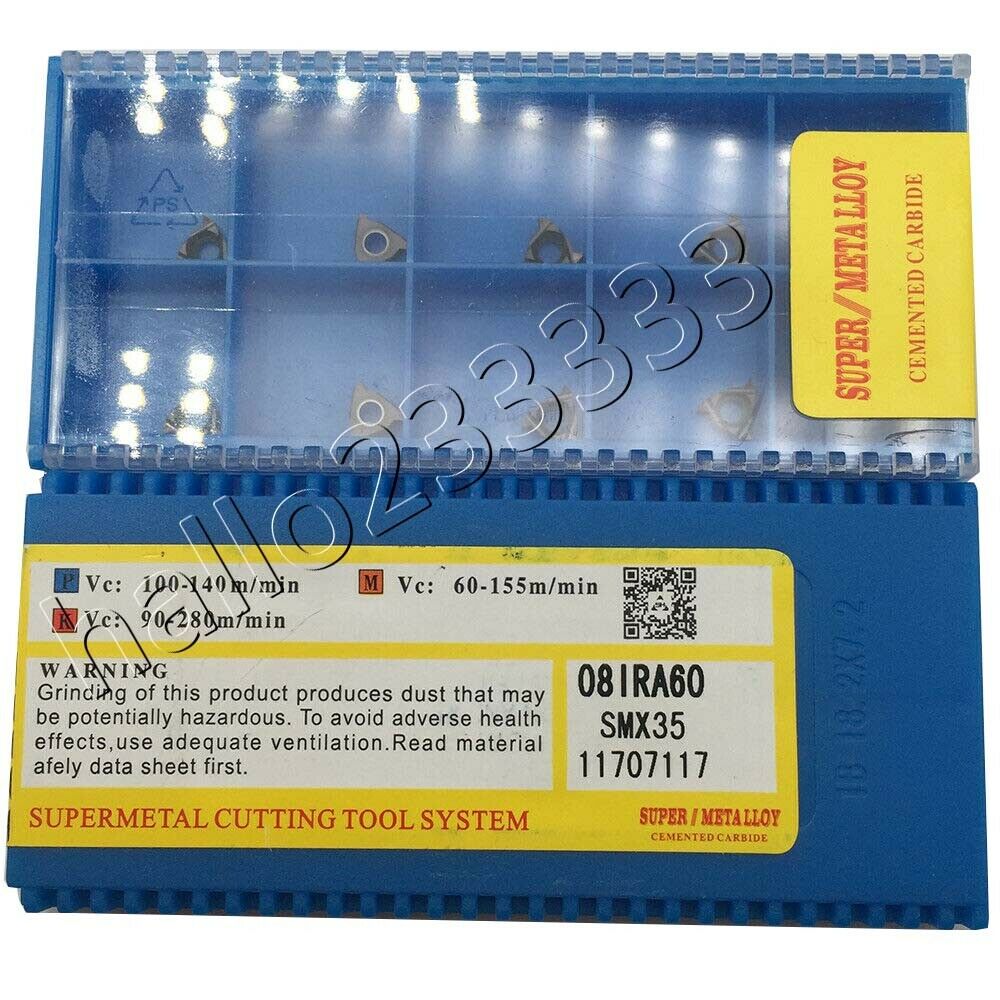 1pcs 08IR A60 SMX35 Carbide Insert For Threading Turning Tool Boring BAR CNC