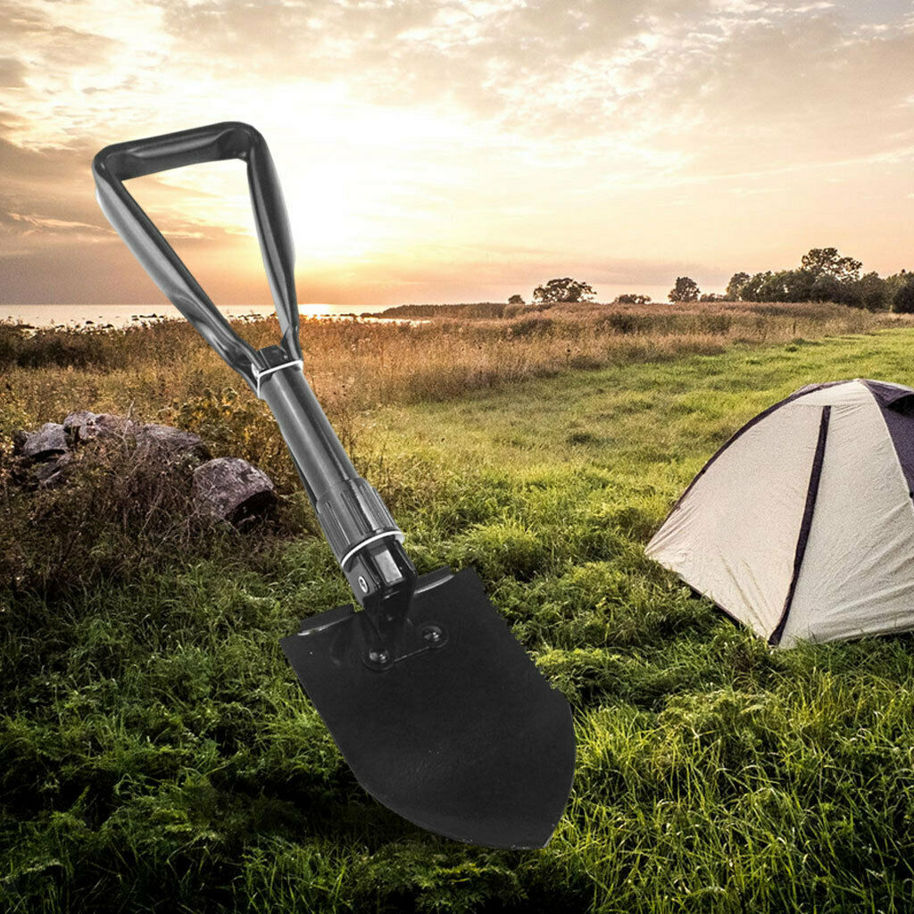 Survival Shovel Alloy Steel Foldable Military Style for Digging Dirt Sand