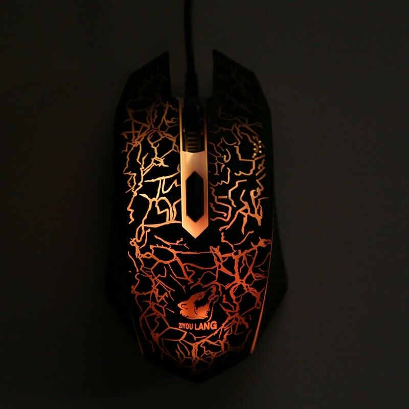 4X(ZIYOULANG Wired Keyboard Mouse Combination LED Light Mechanical Contact K1Q5)