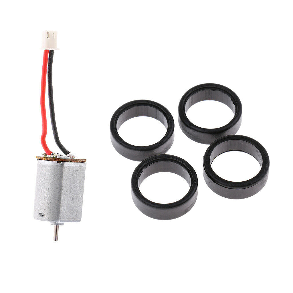 4pcs Wheel Tires + Engine Motor for WLtoys K969 K989 1/28 RC Drift Car Parts