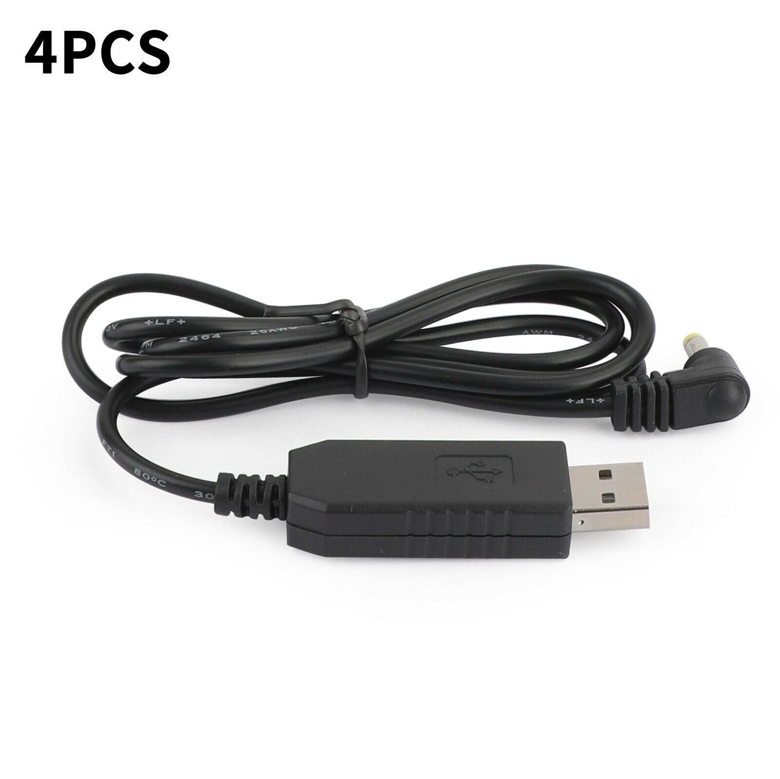 4X Battery USB Charger Cable Fit for BaoFeng UV5R/RE UVB2 UVB3 Plus UV-S9 CN