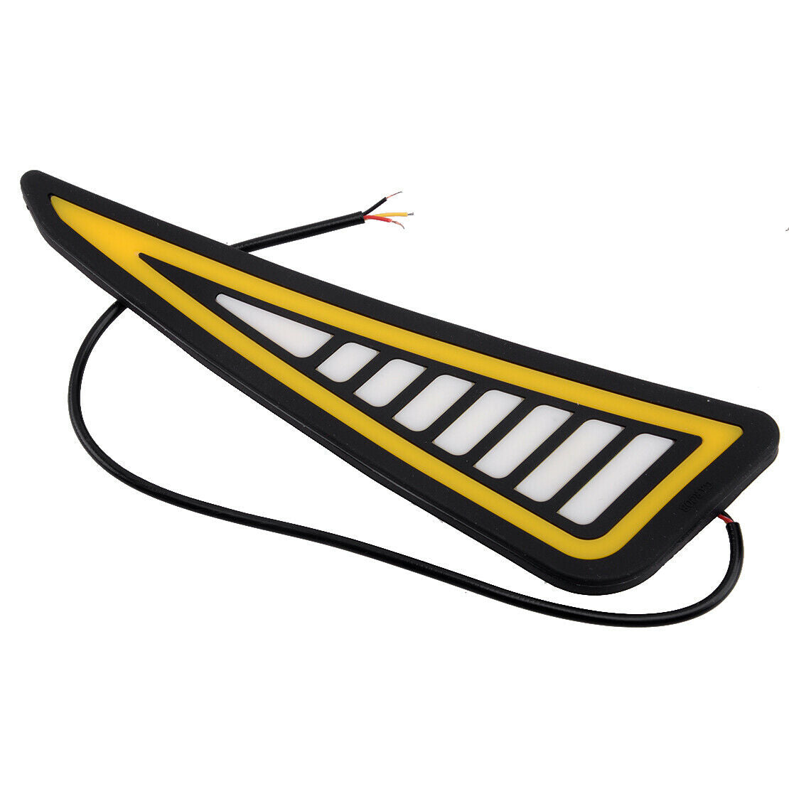 2x Car LED Bumper Strip Daytime Running Light DRL White/Amber Turn Signal Light