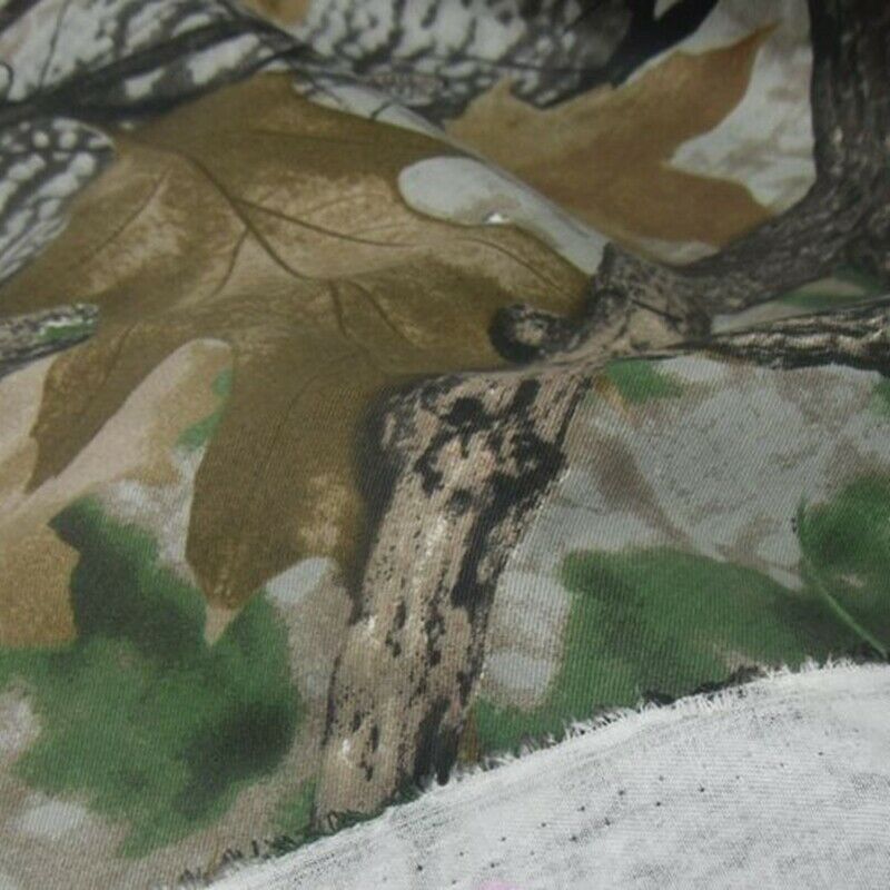 1.42M Width Bionic Camo Fabric Polyester Tree Leaves Camouflage Cloth f/Hunting