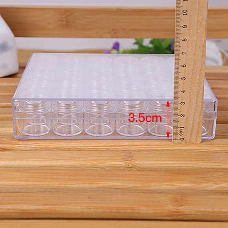 1Set 30 Grids Diamond Embroidery Box Plastic Transparent Bead Storage Cases