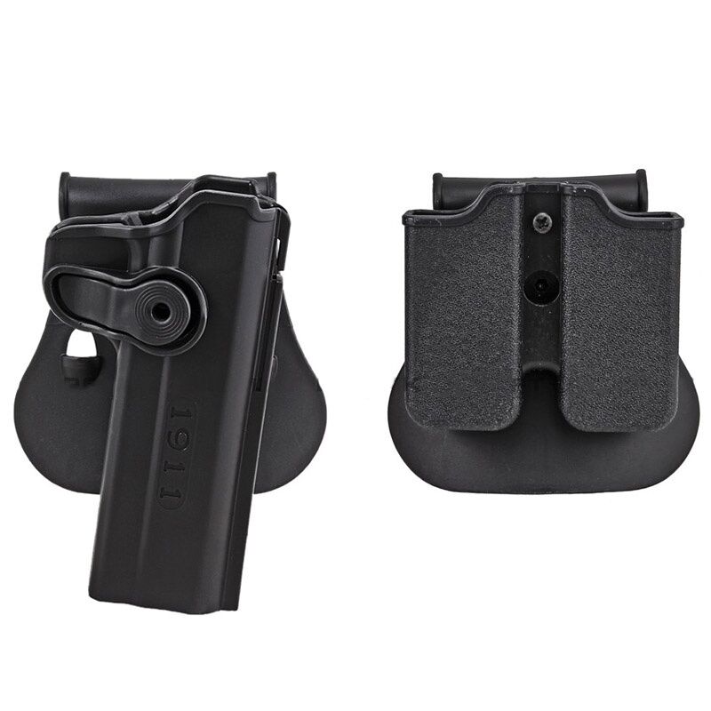 Hunting For Colt 1911 M1911 RH Pistol Paddle Holster With Magazine Pouch
