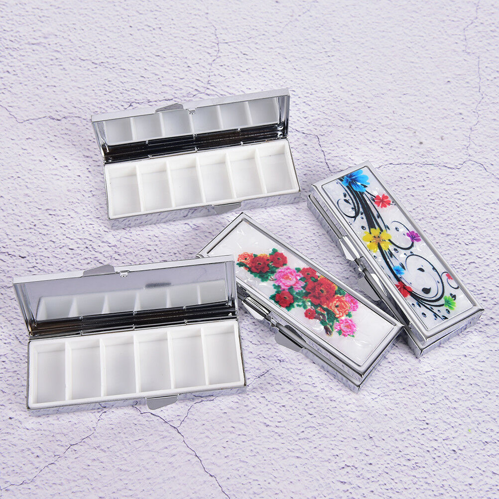 Metal Travel Pill Box Medicine Organizer Container Jewellery Storage Holde.l8