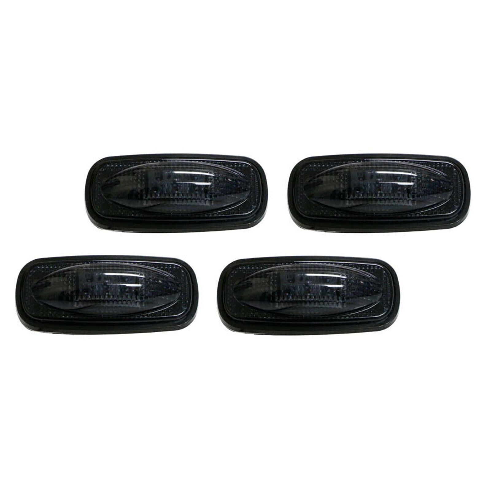 4pcs Smoked Lens LED Fender Bed Side Marker Lights (Amber +Red) For Dodge RAM HD