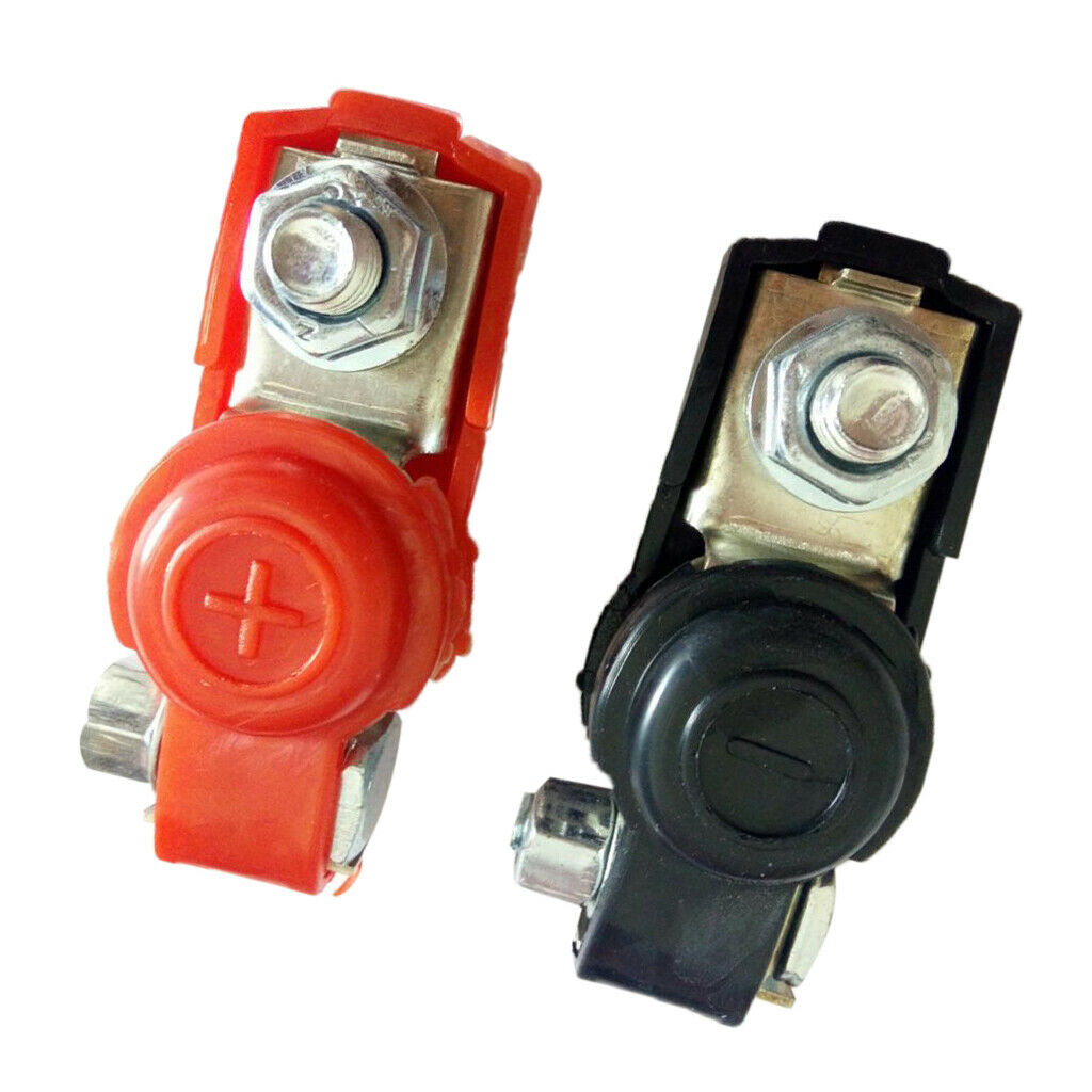2pcs Adjustable Battery Terminal Clamp Clips Negative Positive for Car Truck
