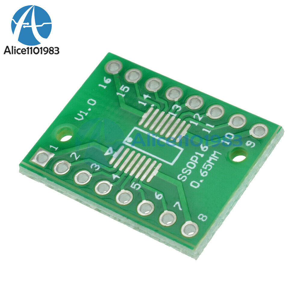 50PCS SOP16 SSOP16 TSSOP16 To DIP16 0.65/1.27mm IC Adapter PCB Board top