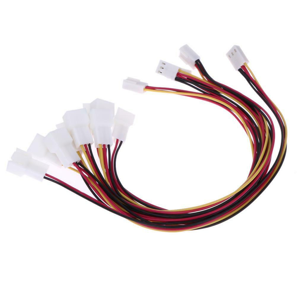 5Pcs 12V 3 Pin Female to 2/3 Pin Male PC Fan Power Splitter Extension Cable AU