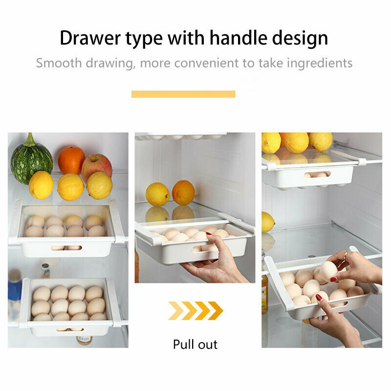 Refrigerator Food Storage Holder Box Rack Fridge Drawer Shelf Kitchen Organizer