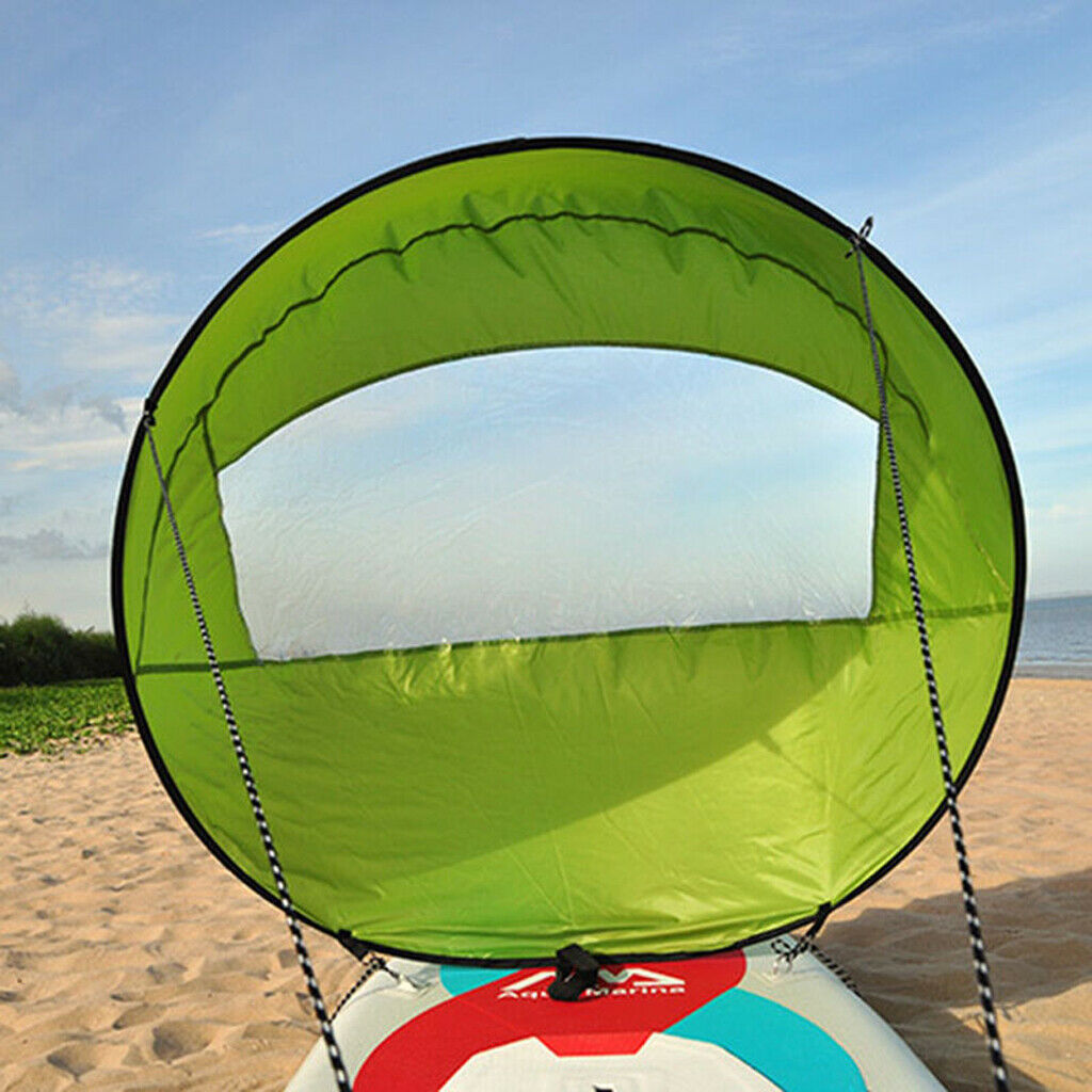 42" Portable Downwind Wind Paddle Instant Popup Board Kayak Sail - Green