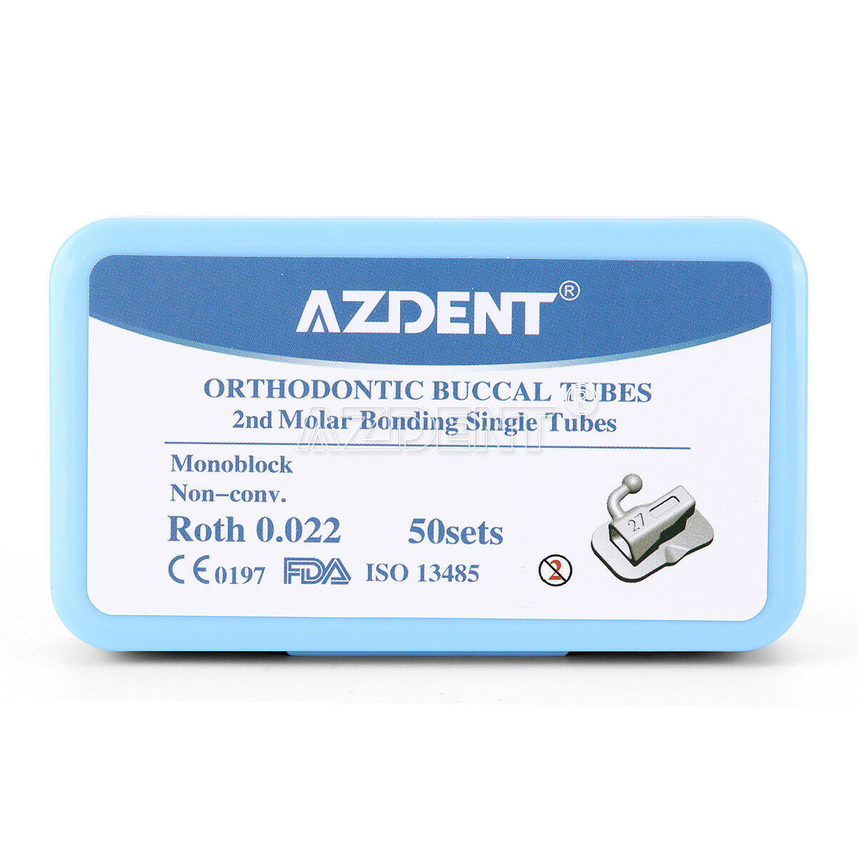 50 Set Dental Orthodontic Monoblock Buccal Tube 2nd Molar Bondable Roth 022 Bond