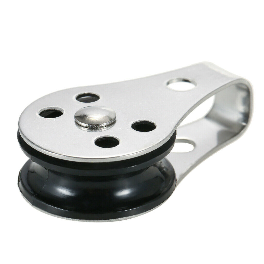 2x Universal Pulley Pulley Made of 316 Stainless Steel for 2 - 8mm Ropes,
