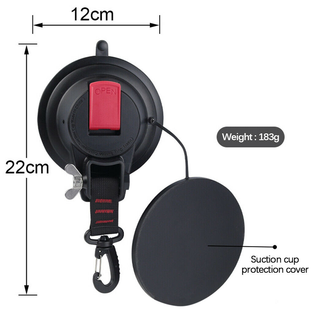 Heavy Duty Max 30 kg Car Camping Suction Cup Anchor with Securing Hook