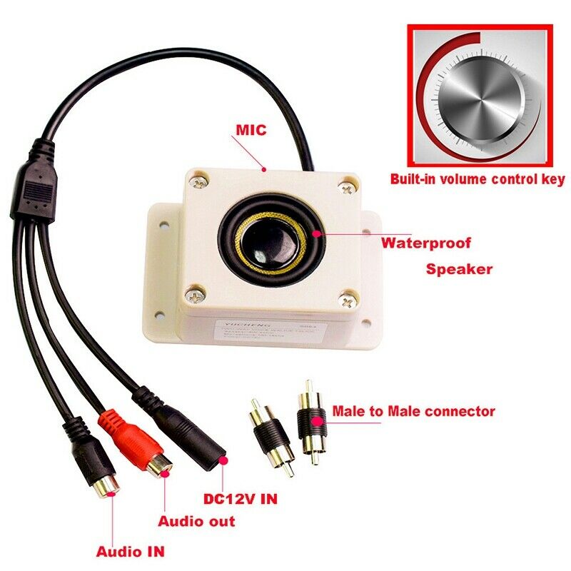 Microphone Speaker Device for Security Camera Outdoor Waterproof for IP CameraY7