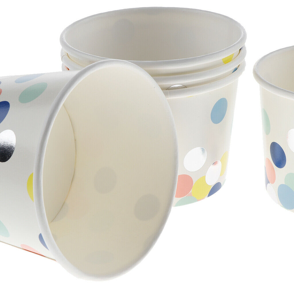8Pcs Paper Disposable Cups Hot Cold Beverage Drinking Cup for Water, Juice
