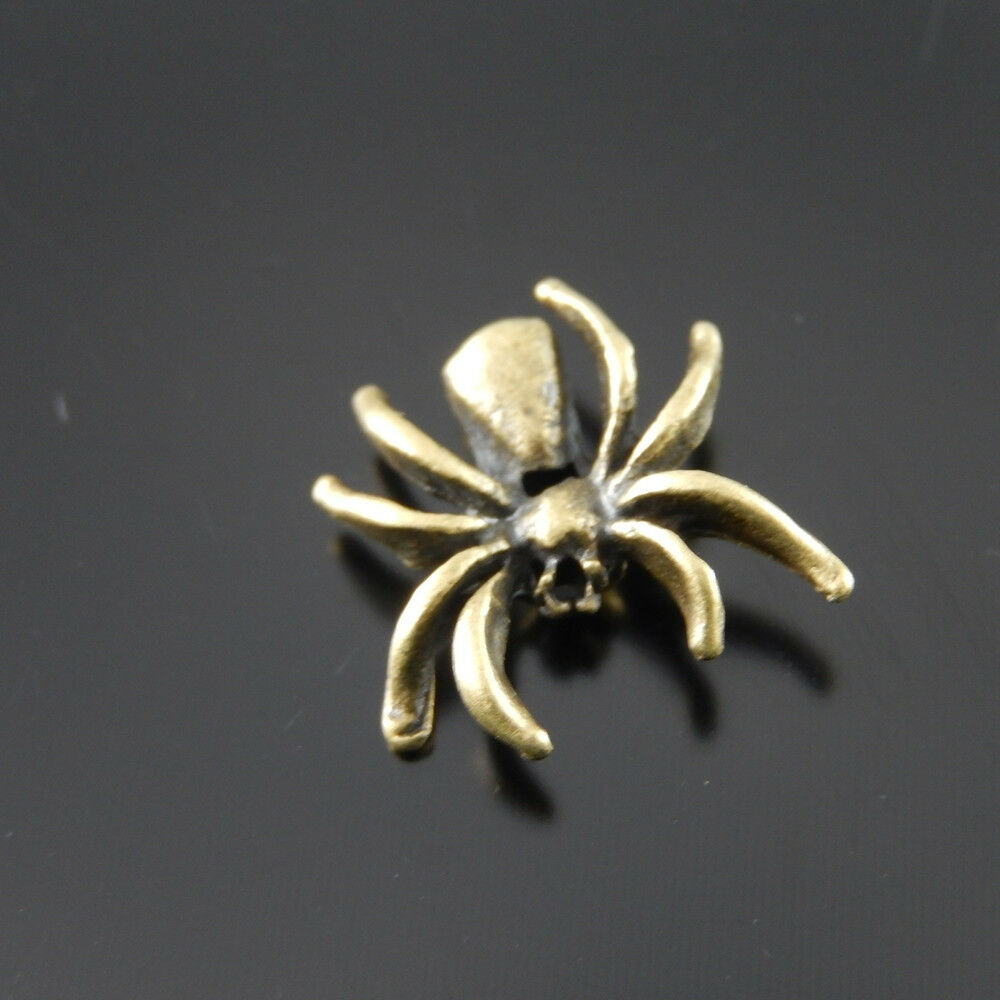 60pcs Antiqued Bronze Spider Bead Charm Alloy Crafting Jewelry Making 14*14*4mm