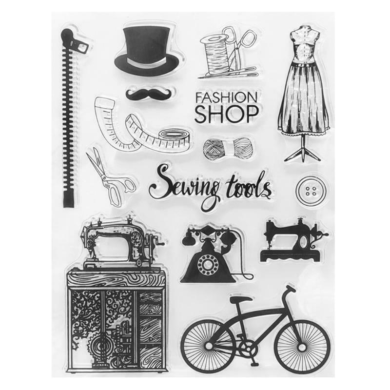 Tailor Shop Silicone Clear Seal Stamp DIY Scrapbooking Embossing Photo Album