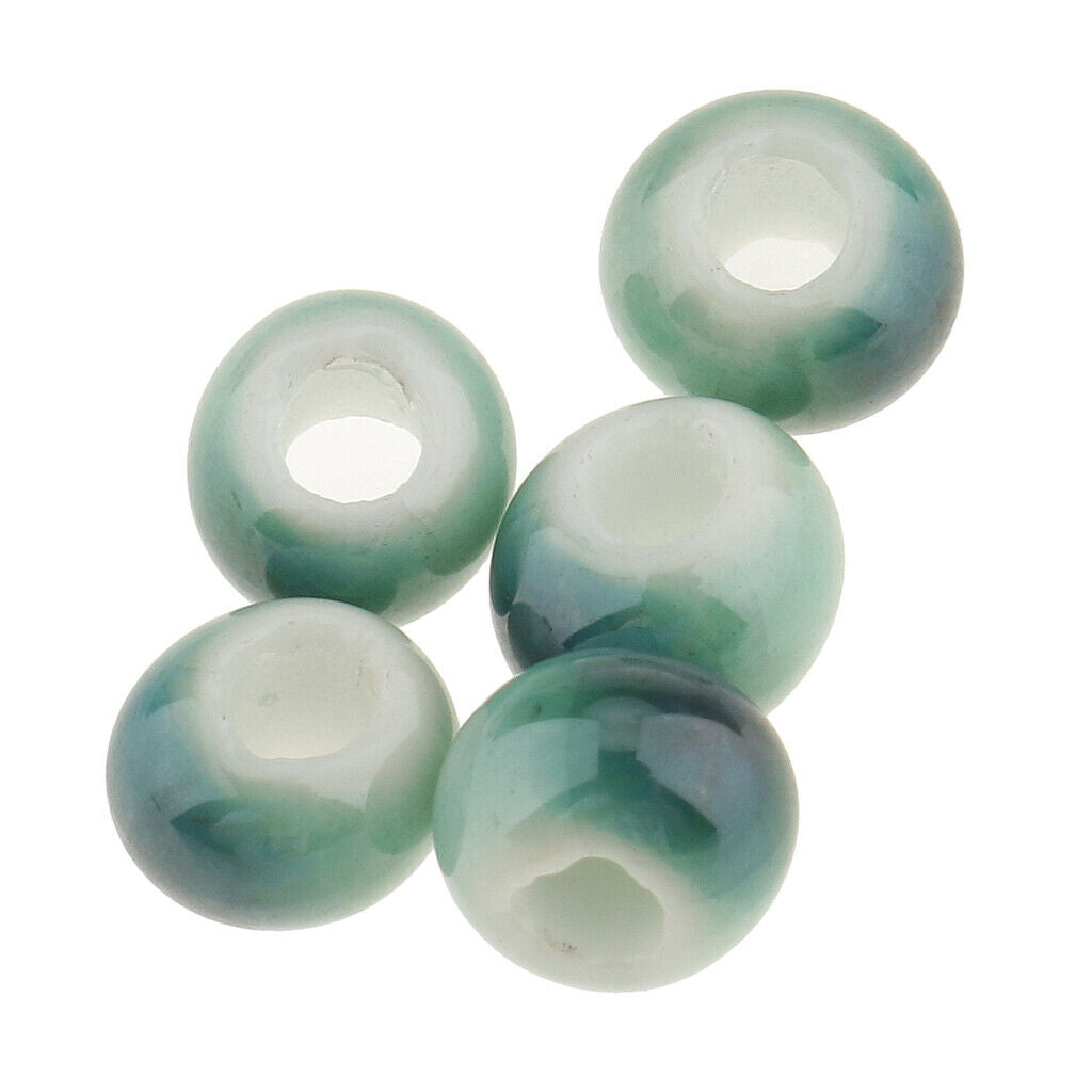 2X 100Pcs Ceramic Loose Beads 6mm for Bracelets Charms Pendants Jewelry Color 2