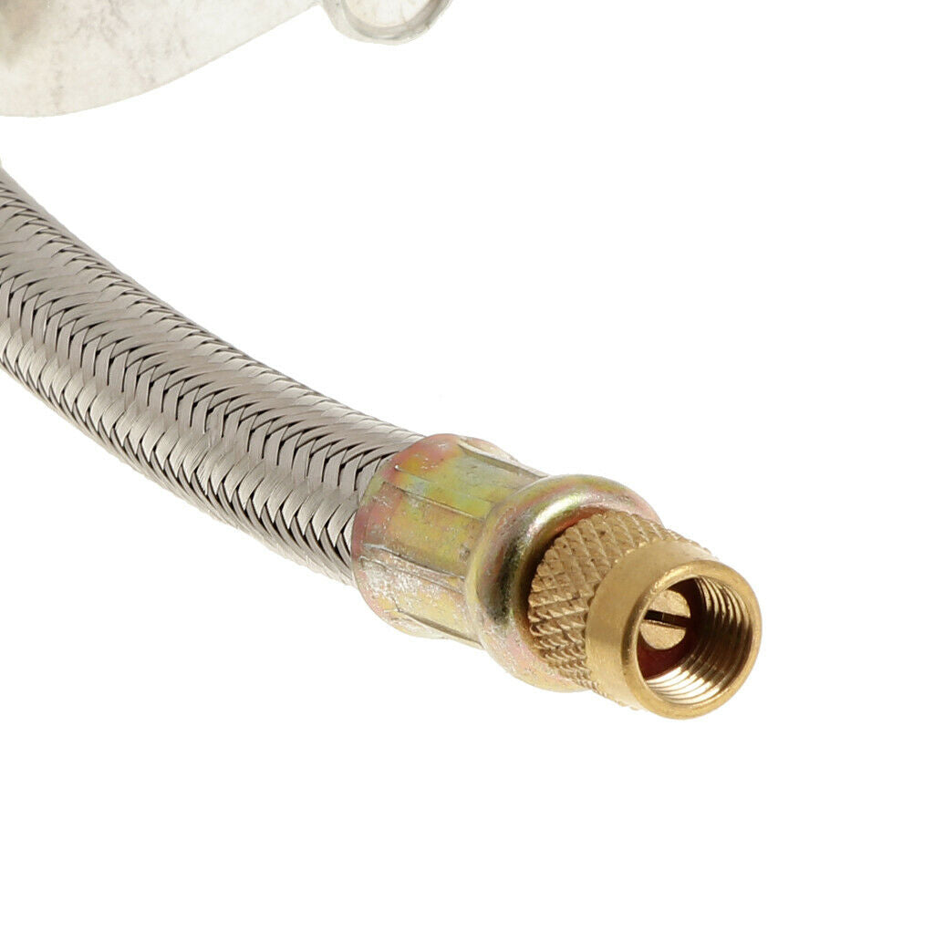 MagiDeal stainless steel tire valve extension adapter with aluminum clamp