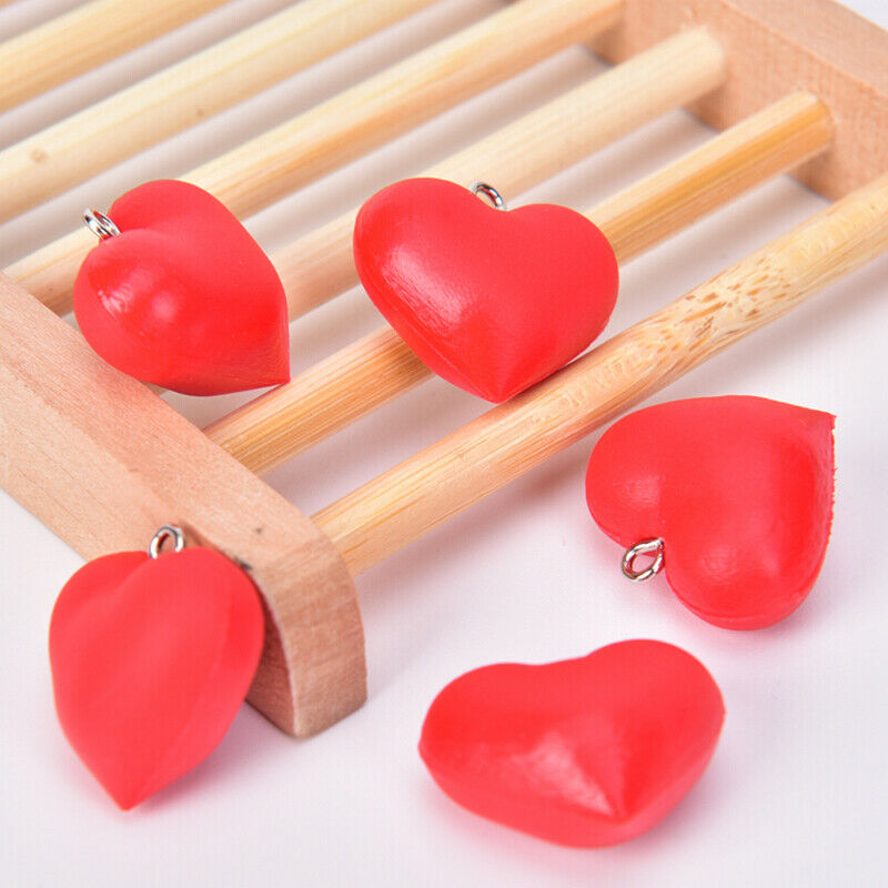 10pcs/lot Heart Charms Pendant DIY Earrings Bracelet Findings Jewelry MakingJ DD