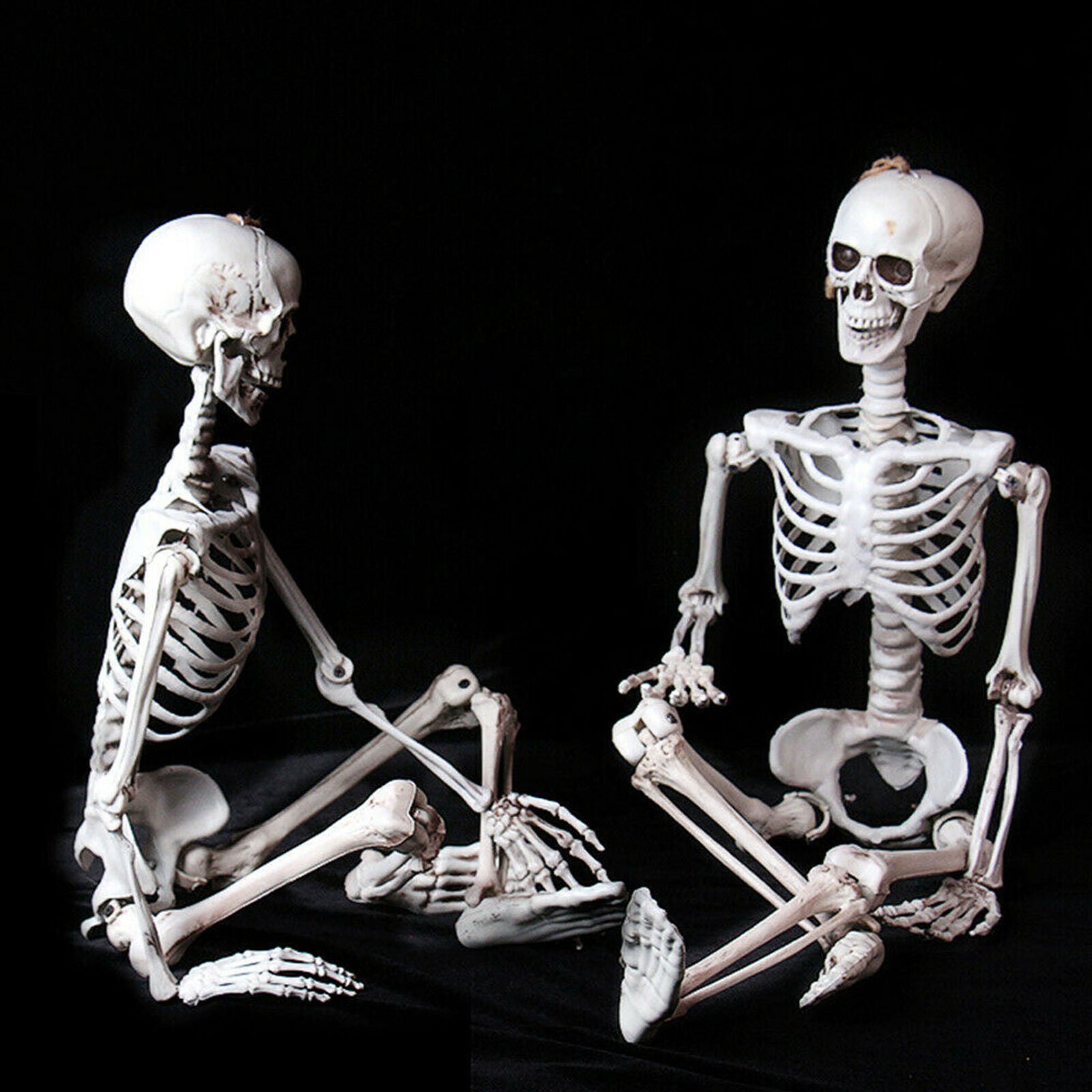 Plastic Jointed Human Skeleton Decoration Halloween Party Prop Decoration